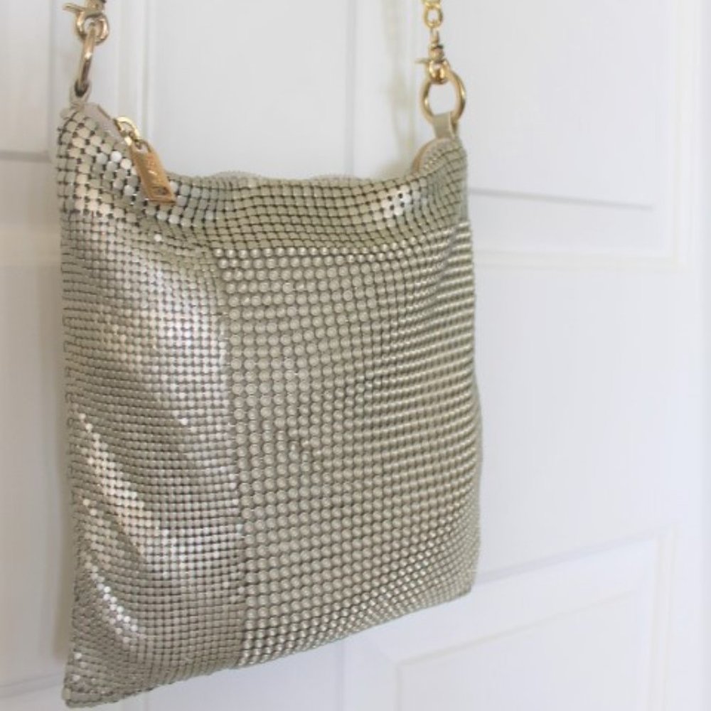 Whiting & Davis Silver W/Gold Tone Hardware Purse